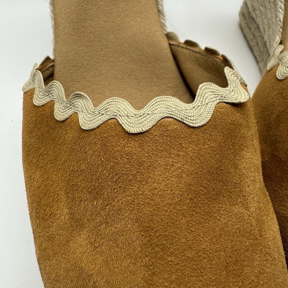 Paseart Suede Leather Esparille Wedge Shoes Made In Spain Size 40  (7.5 uS) - Picture 10 of 13